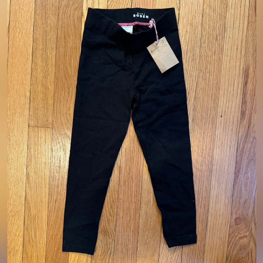 Mini Boden Classic Black Kids Leggings, size 4-5 Y, NWT